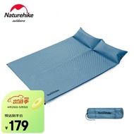 NatureHike挪客双人自动充气垫带枕 户外露营帐篷气垫 加宽加 石墨蓝