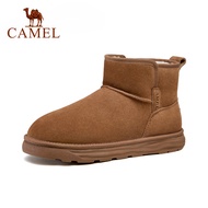 CAMEL Men's Snow Boots Plus Velvet Thick Sole Heightening Round Toe Casual Cotton Shoes