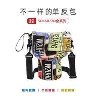 Canon 5d4 Camera Bag Cute Cartoon 5D2/5D3/5D4/6D/6D2/7D SLR Bag Diagonal Storage Bag