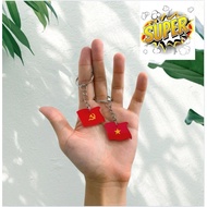 Party flag keychain, Vietnam flag keychain