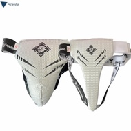 HCYEOU Groin Guard, Thickening Polyester Cloth Groin Cup, Protective PU Leather Groin Protection Gea