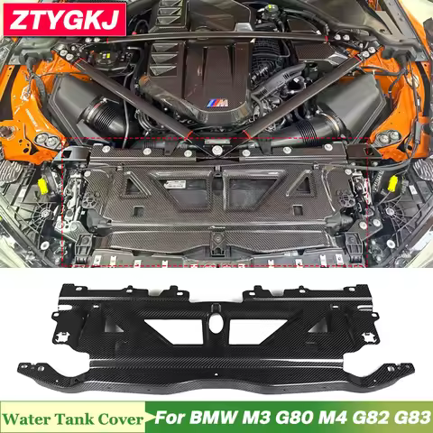 Replacement Type Dry Carbon Fiber Material Water Tank Cover For BMW M3 G80 M4 G82 G83 Tuning 2021 Up
