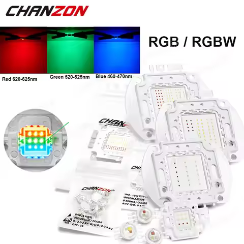High Power Bulbs Led Light Chip RGB RGBW Pcb Smd 3W 4W 10W 20W 30W 50W 100W Red Green Blue White 3 4