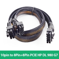 Power cable 10Pin to Dual 8PIN PCIE VGA HP DL380 DL980 DL580 DL585 G7 GEN8 GEN9 gaming card graphics