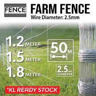 Pagar Kebun (Wire Diameter 2.5mm) Cyclone Fence 50m Galvanised (Satu Gulungan Setiap Pesanan)