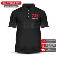 Shirt Polo Collar Daiwa Fishing Shirts T-Shirt Microfiber Dri-Fit Dry Fit Fashion Sports Unisex