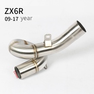 Slip-on for Kawasaki ZX6R ZX636 2009-2021 motorcycle exhaust middle link pipe without exhaust zx6r 6