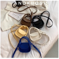 JA9 ANOKHOGI 2021 Hot Sale Korean Woman Mini Casual Shoulder Bag Vintage Pure Color Handbag ML290