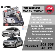 NGK Premium RX Spark Plug - Peugeot 208 A9 308 T9 1.2L PureTech EB2 12V DOHC Turbo Engine ( Year 201