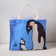 Tas Kanvas / Tote Bag Kanvas Dengan Lukisan Penguin