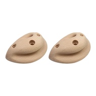 [NEW] 2 Pieces Rock Climbing Holds Strength Training Portable Core Blocks Wood for Hangboard Board W