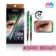 อายไลน์เนอร์ บราวอิท บายน้องฉัตร เส้นเล็ก คมชัด Browit By NongChat Aurora Long Stay/ Ultra Fine Eyeliner 0.5g.