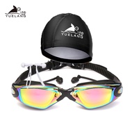 authentic YUELANG Swimming Goggles Swimming cap earplug suit arena Durable Silicone  Antifog AntiUV