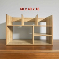 Cheap wooden desk shelves, desk bookshelves for files, documents, cosmetics, spices