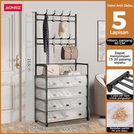 【Turun Harga!!】AONEZ Rak Sepatu Susun Stand Hanger Rak Baju Topi Tas Gantung Ukuran Jaket Topi Rak J