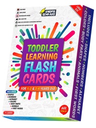 Thick Rip Proof & Waterproof Toddler Flash Cards For Ages 1,2,3,4 Years - Alphabet ABC, Colors, Shap