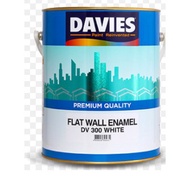 Davies 4LTR Flat Wall Enamel White DV300 Alkyd Based Paint (For Wood &amp; Metal)