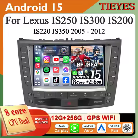 For Lexus IS250 IS300 IS200 IS220 IS350 2005 - 2012 Android 15 Carplay Auto Screen Car Radio Multime