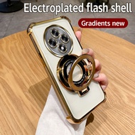 For Xiaomi POCO C75 Case Shockproof Electroplated TPU Stand Cover Phone Casing POCO C75 POCOC75 Case