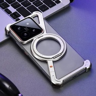 Oatsbasf Metal Borderless Efficient Heat Dissipation Phone Case with 360° Stand for Xiaomi 15/Xiaomi