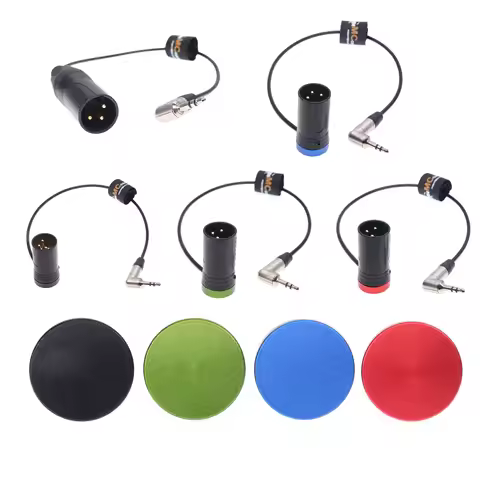3.5mm TRS to Low Profile XLR 3 Pin Male Balanced Audio Cable for Wireless Receiver Mic to Sony Canon