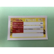 MILLAGE STICKER/KM STICKER/ENGINE OIL STICKER