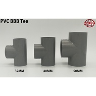 32MM 40MM 50MM PVC PIPE FITTING BRAND BBB (BINA) TEE | PAIP AIR FITTING KELABU