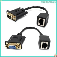 WU VGA to RJ45 Adapters Cord 15cm 5 9in VGA to RJ45 Ethernet Port Converters Wire