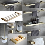Set Brushed Gold Pendant Towel Rack Bath Towel Rack Shelf Wholesale Bathroom SUS Hardware Bathroom S