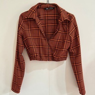 ZARA crop blazer orange (preloved) 