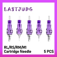 5PCS Tattoo Needles Cartridge, RL/RS/RM/M1 Mix Size Standard Assorted Disposable Tattoo Needles, Tat