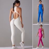 Women’s Yoga Jumpsuits, Backless One-Piece Fitness Outfit for Gym, Outdoor Hiking and Cycling Active