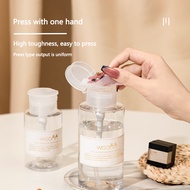 300ml Press Pump Container Nail Cleaner Bottle Nail Polish Remover Makeup Dispenser Bottle