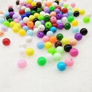 6mm Akrilik Berwarna-warni Gula-gula Manik Bulat Manik Buatan Tangan Bahan Anak Patung Barbie Digila