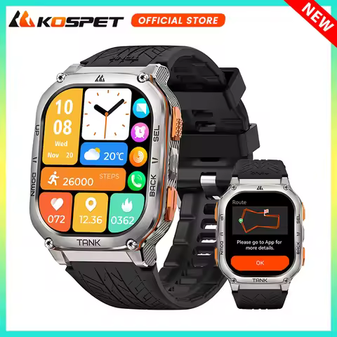 KOSPET TANK M3 Ultra GPS Smart Watch Men Military Grade Compass Altimeter Barometric 480mAh 60Day Ba