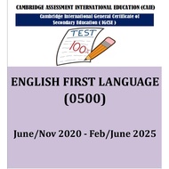 Igcse ENGLISH FIRST LANGUAGE  ( 2020 June/Nov - Feb/June 2025 ) Paper 1,2
