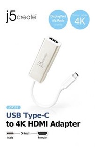 【全新行貨 門市現貨】J5create JCA153 USB Type-C to 4K HDMI Adapter