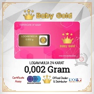 BabyGold 0.001 - 0.002 Gram Logam Mulia Emas Mini 24 Karat