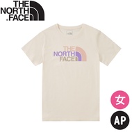 [The North Face Women Round Neck Short Sleeve Cotton T AP < Beige >] 89/Climbing/Wicking/Breathable/