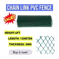 Chain Link P10 PVC Coated Fence Fencing Pagar/Pagar Rantai/Pagar hijau (6 KAKI)