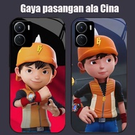 DJ-12 Boboiboys Casing GLASS soft frame black VIVO iQOO Y16 Z9X Y17S Y15S Y15A Y56 Y36i Y01 Y36 U5X 