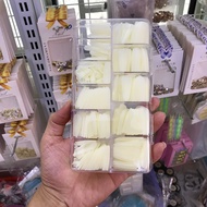 Móng úp HSM phom Thang trơn (Trong - Đục) hộp 500 đủ size móng trang trí móng làm nail - TGN937