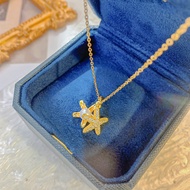 Auren starfish necklace/necklace 925 silver plated with gold