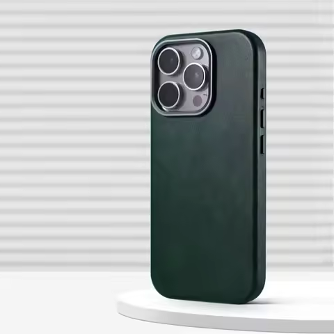 Luxury Business Leather Magnetic Phone Case For iPhone 13 14 15 16 17 Pro Max For MagSafe Wireless C