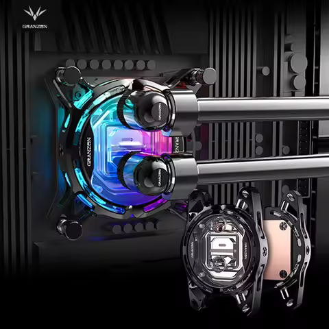 Granzon CPU Block 0.1mm Jet Micro Channel , For INTEL Lga115x/1200/1700 & AM5 AM4 Ryzen3/5/7/9/ Thre