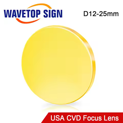 WaveTopSign USA CVD ZnSe Focus Lens Dia.12-25mm FL 38.1 50.8 63.5 76.2 101.6 127mm for CO2 Laser Cut