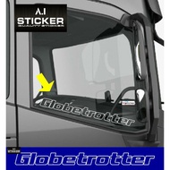 Globetrotter decals x 2. volvo truck window stickers FM FH4 FH500