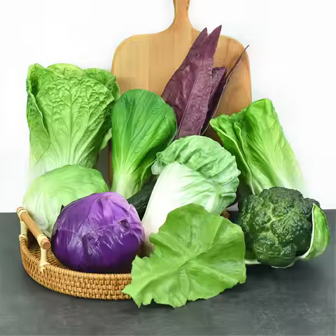 Artificial Foods & Vegetables dining room hall hotel restaurant decoration fake Lettuce bok choy Cab