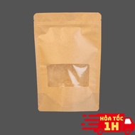 1kg Paper Zip Bag With Square Window Vertical Paper For Food