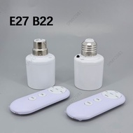 E27 or B22 Smart Light Bulb Socket AC 110V 220V Wireless Remote Timer Switch 8M ON Off Lamp Holder  